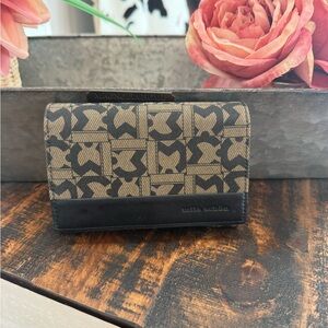 Mila Schön Brown and Black Monogram Wallet